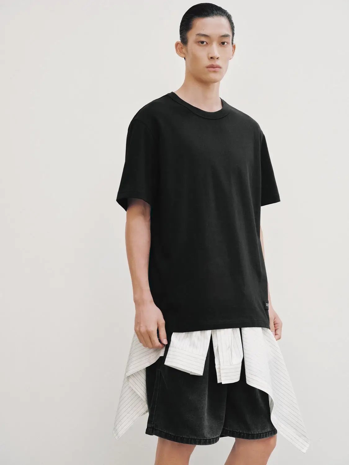 Oversized Crew Neck Short Sleeve Cotton T-Shirt