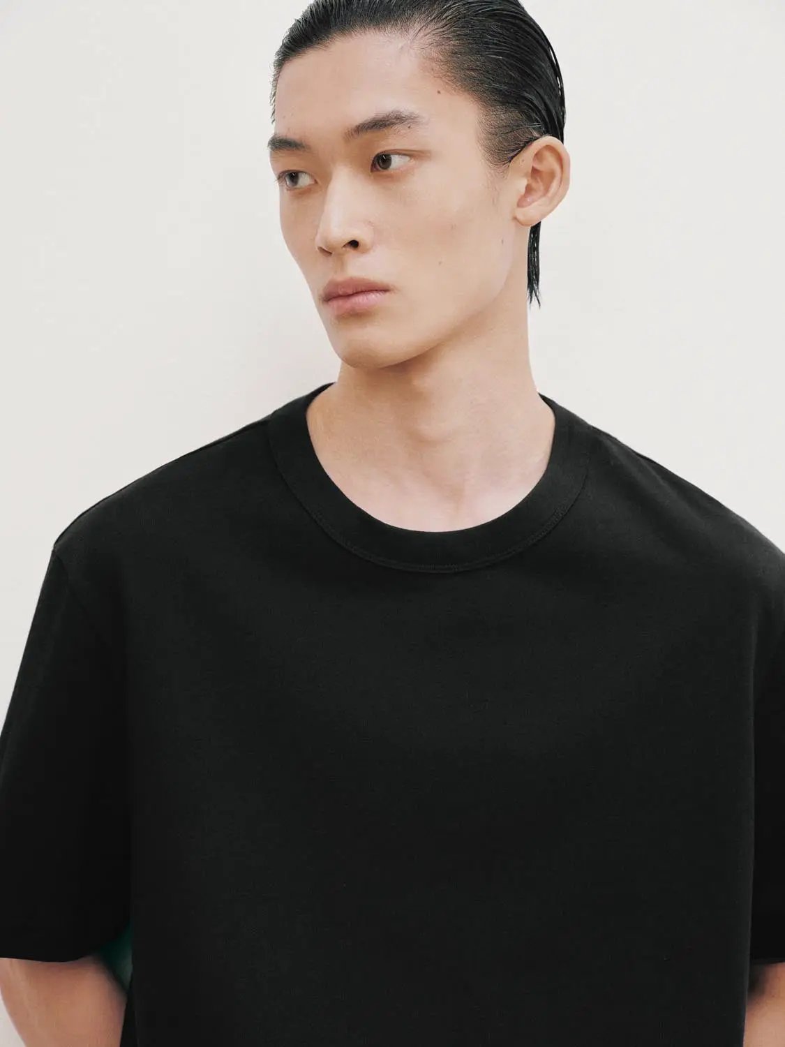 Oversized Crew Neck Short Sleeve Cotton T-Shirt