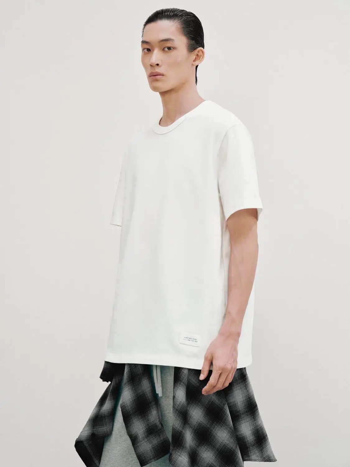 Oversized Crew Neck Short Sleeve Cotton T-Shirt