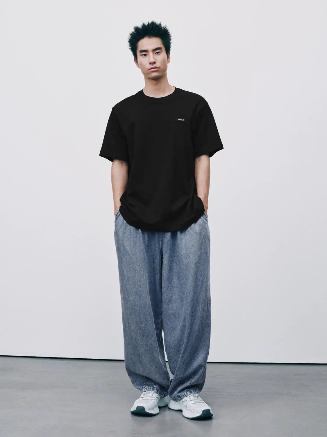 Oversized Crew Neck Short Sleeve Cotton T-Shirt