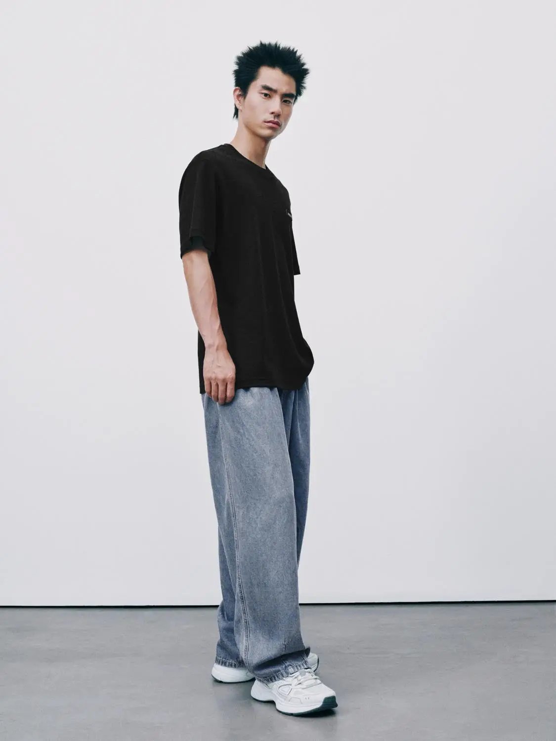 Oversized Crew Neck Short Sleeve Cotton T-Shirt