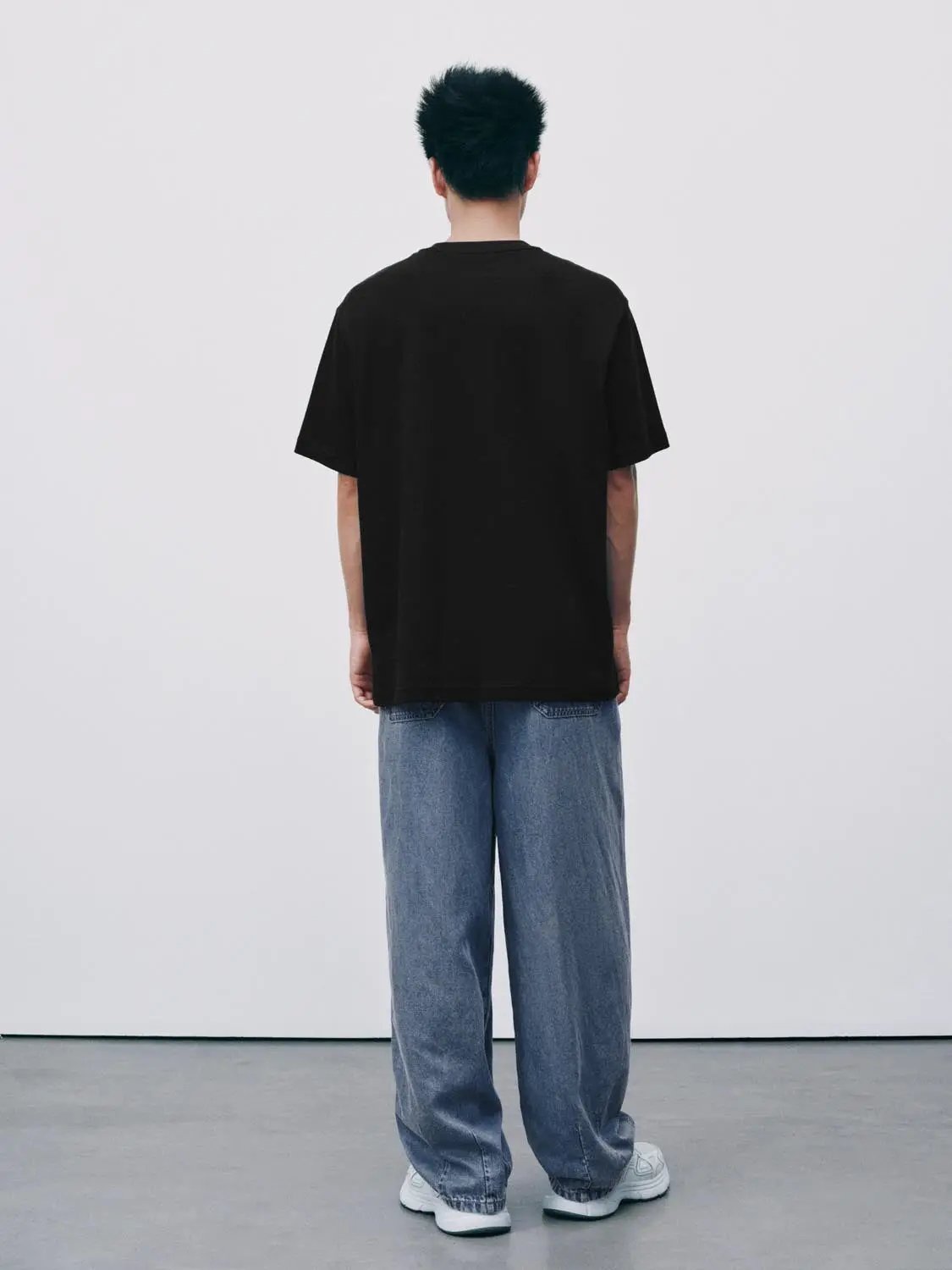 Oversized Crew Neck Short Sleeve Cotton T-Shirt