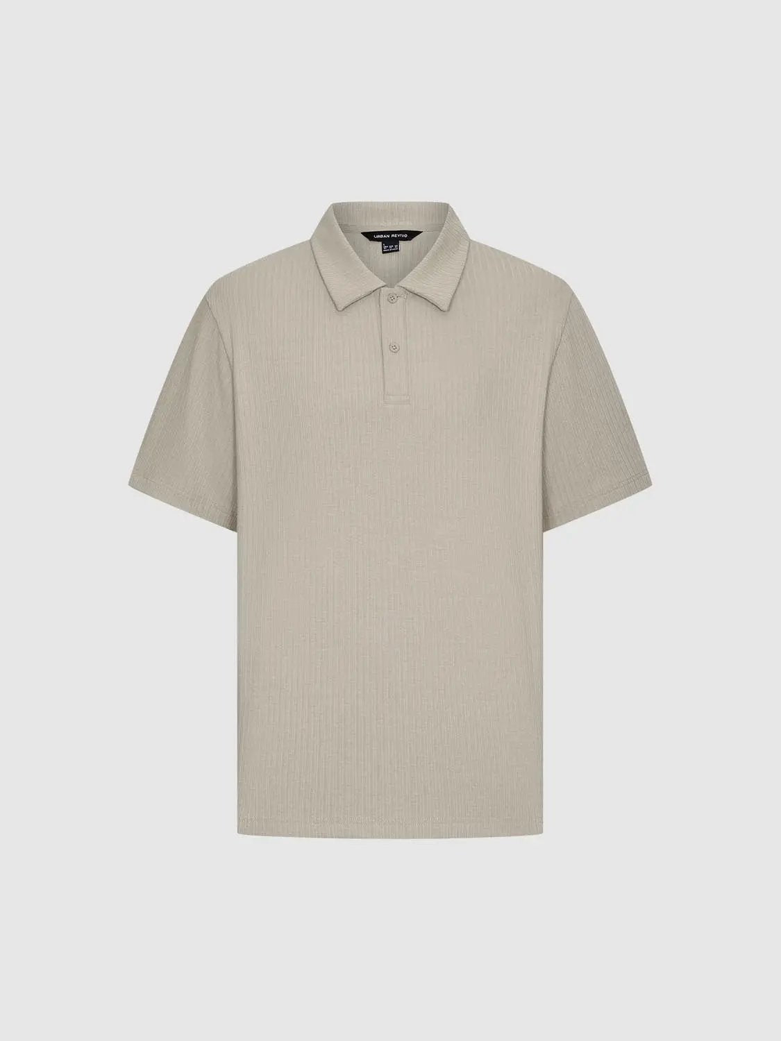 Ribbed Cotton Modal Polo Shirt
