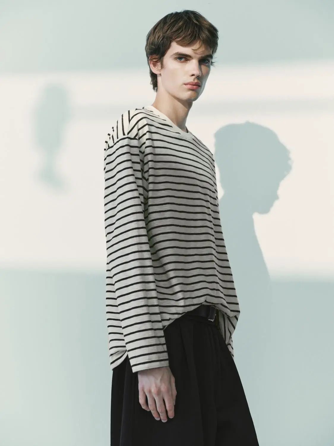 Regular Striped Long Sleeve Crew Neck T-Shirt