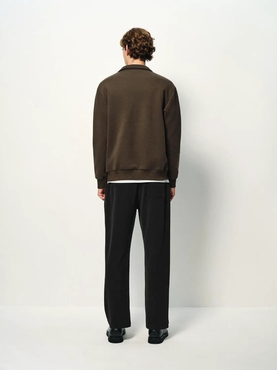 Half-Zip Collar Long Sleeve Sweatshirt