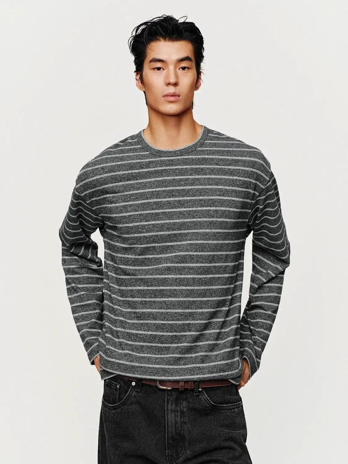 Striped Crew Neck Long Sleeve T-Shirt