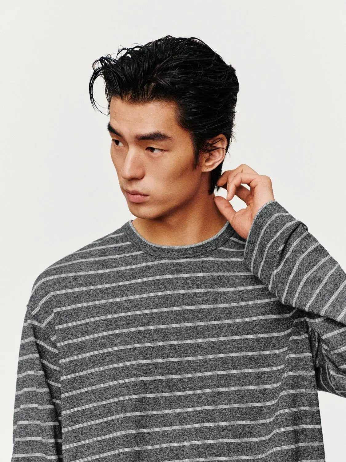 Striped Crew Neck Long Sleeve T-Shirt