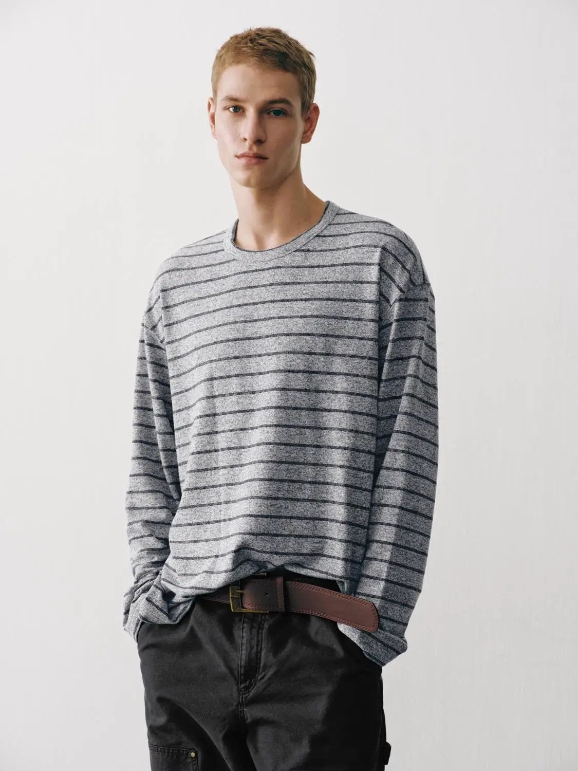 Striped Crew Neck Long Sleeve T-Shirt
