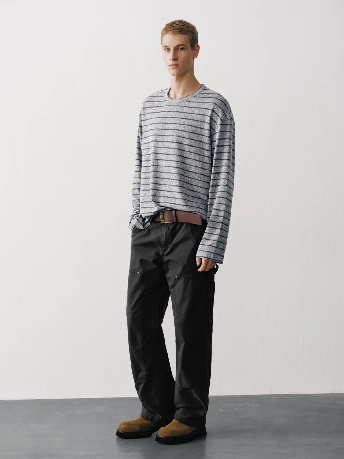 Striped Crew Neck Long Sleeve T-Shirt