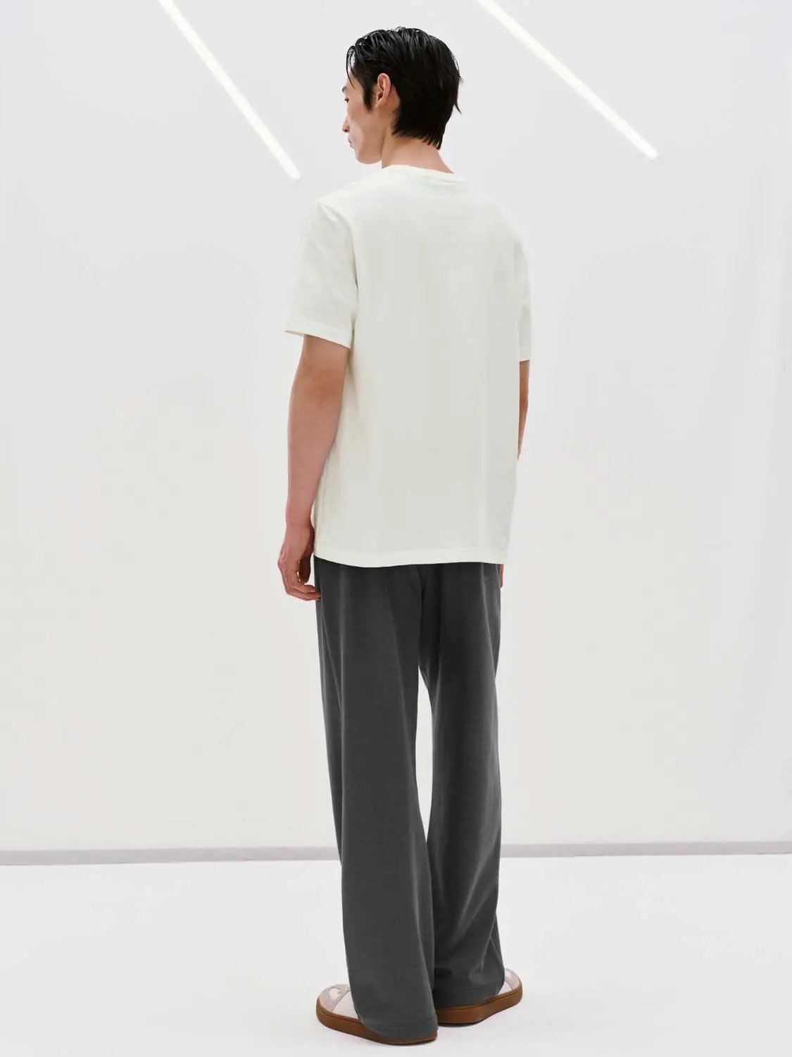 Drawstring Waist Wide-leg Pants