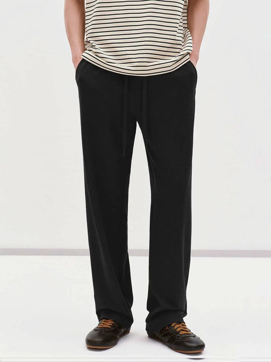 Drawstring Waist Wide-leg Pants
