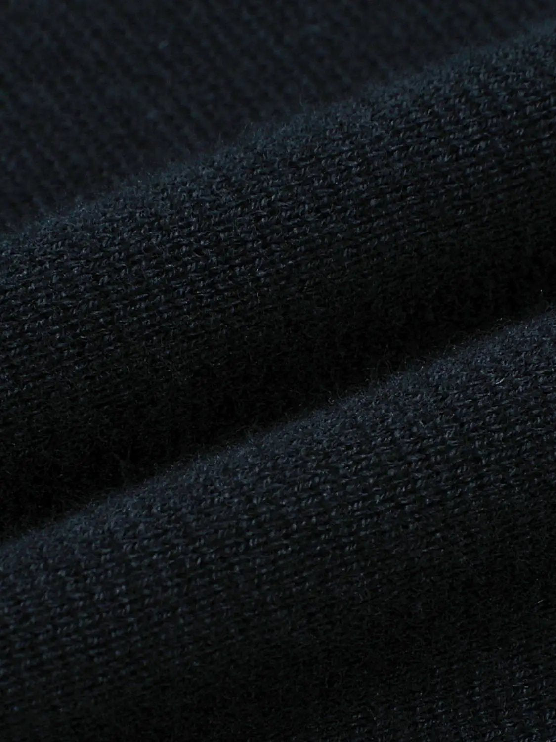 Knit Ribbed Hem Zip Neck Short Sleeve Cotton Shirt