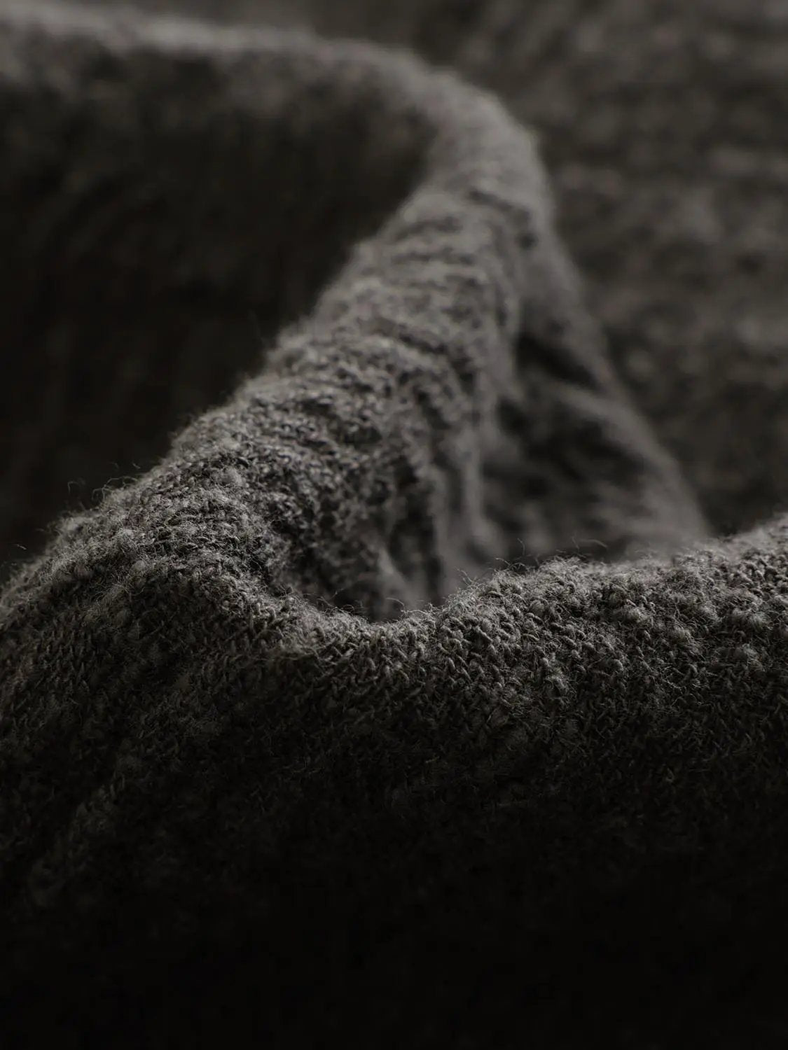 Textured Cotton Linen Blend Long Sleeve Collar Shirt