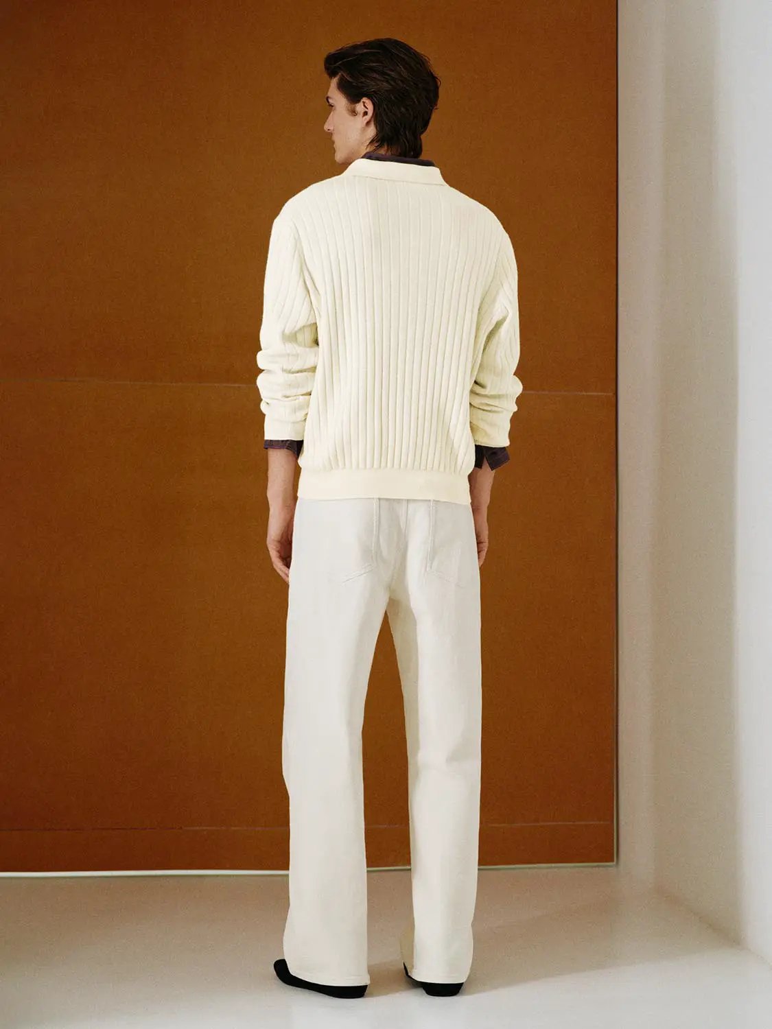 Mid-rise Cotton Blend Wide-leg Pants