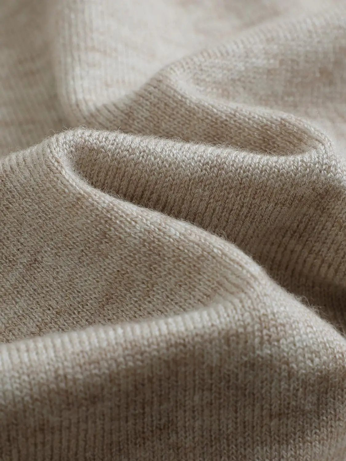 Heathered Ribbed Shirt Collar Long Sleeve Knit Sweater