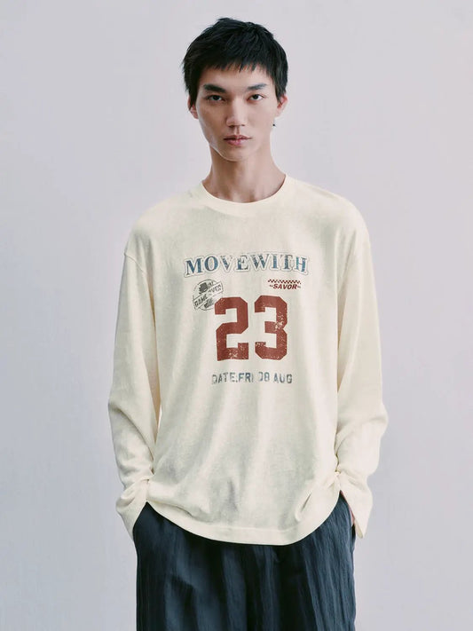 Graphic Print Crew Neck Long Sleeve T-Shirt