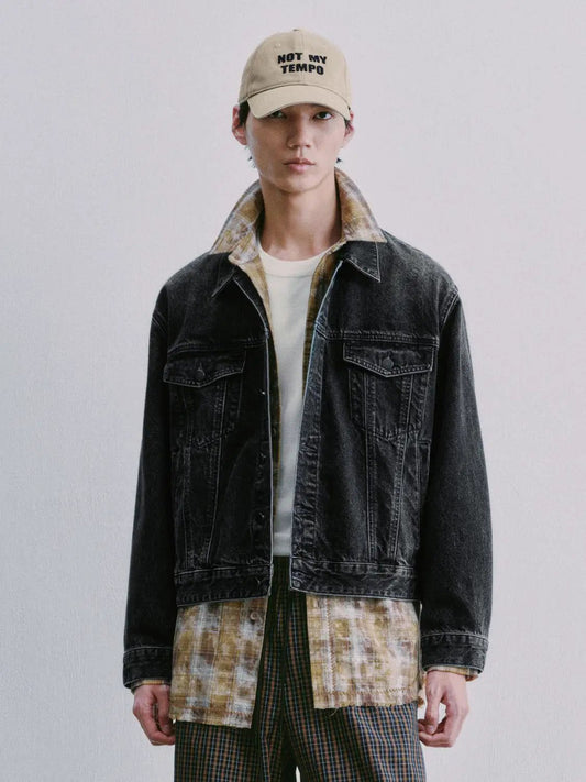 Faded Wash Cotton Long Sleeve Denim Jacket