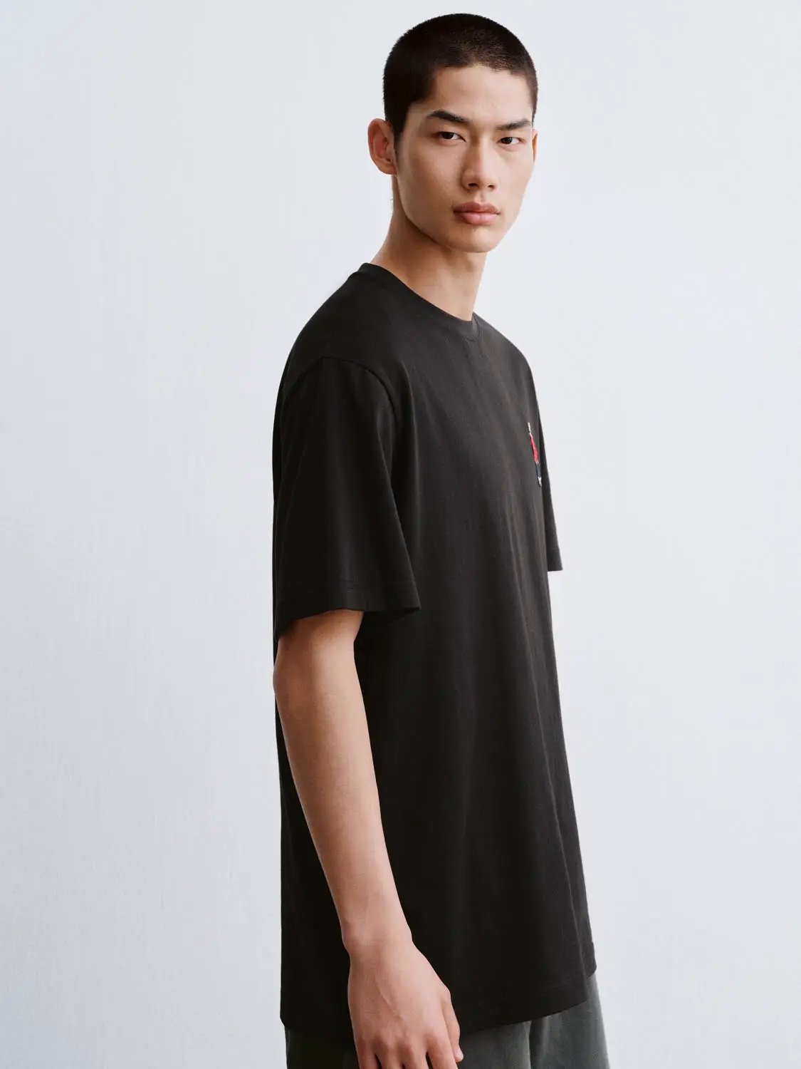 Printed Embroidered Mascot Cotton T-Shirt