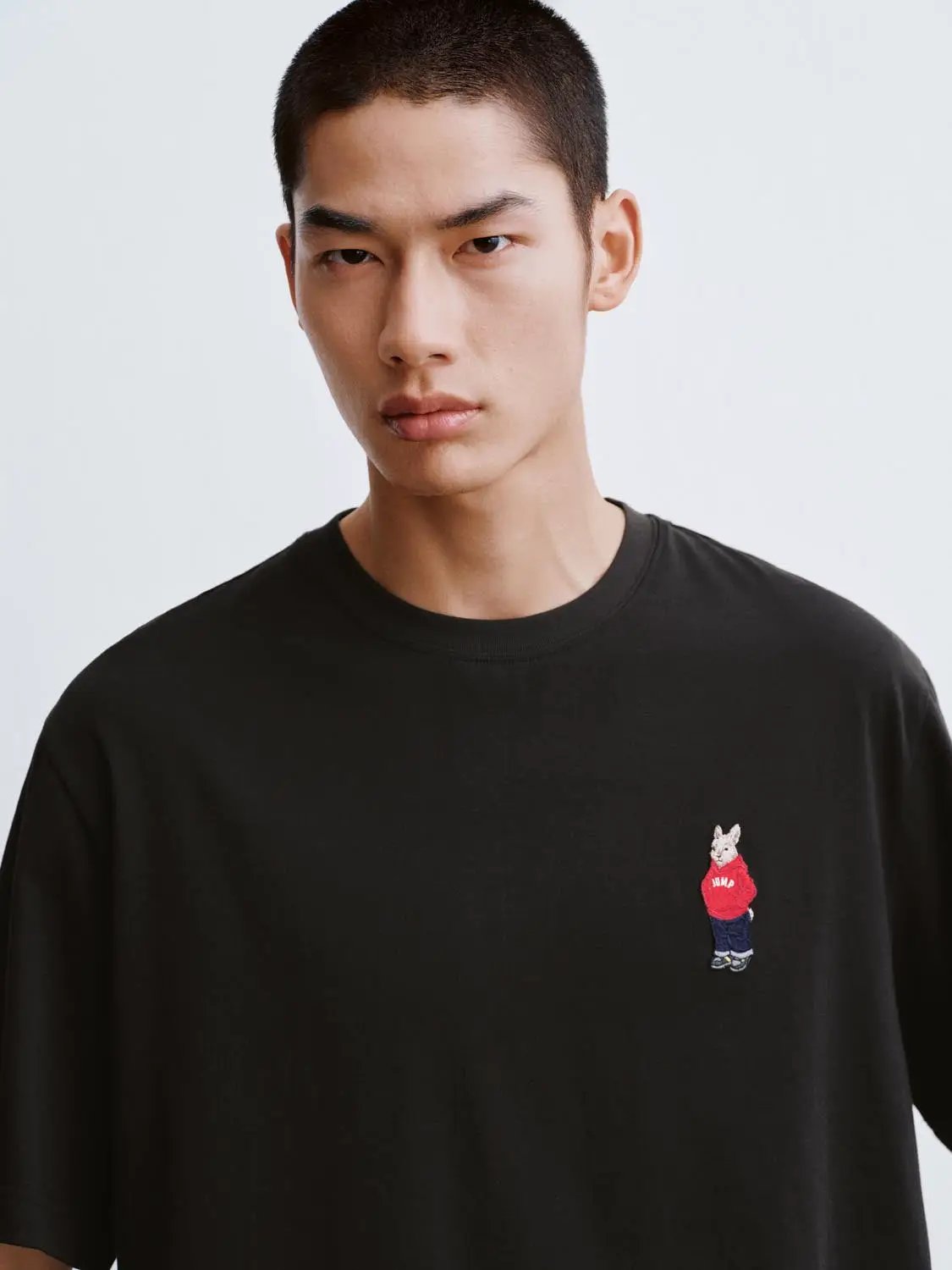 Printed Embroidered Mascot Cotton T-Shirt