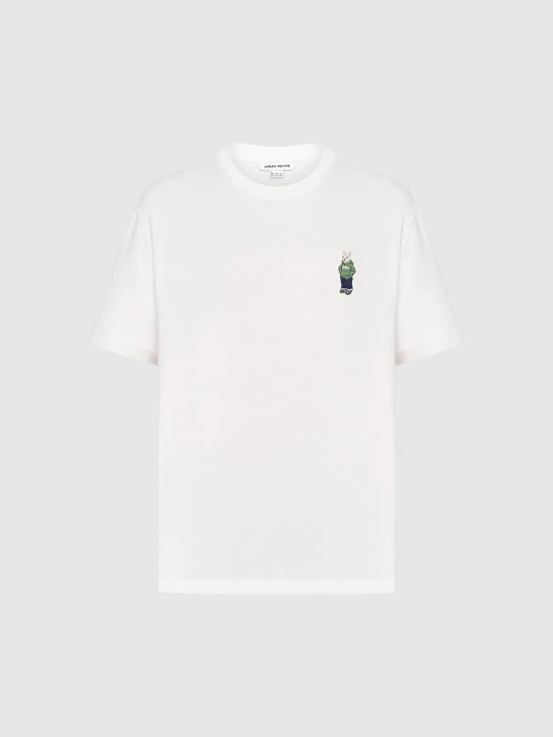 Printed Embroidered Mascot Cotton T-Shirt