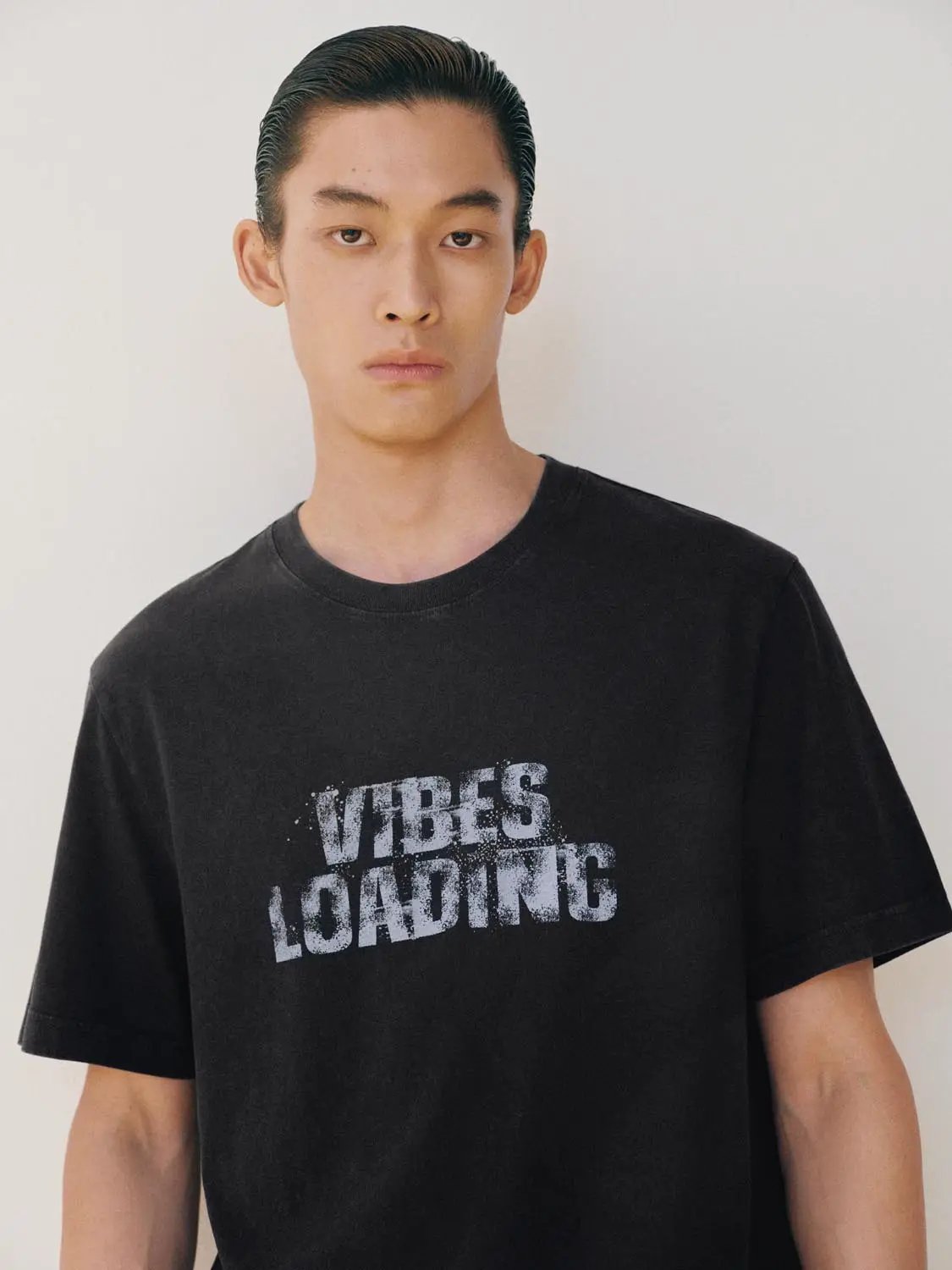 Printed Oversized Crew Neck Short Sleeve Cotton T-Shirt