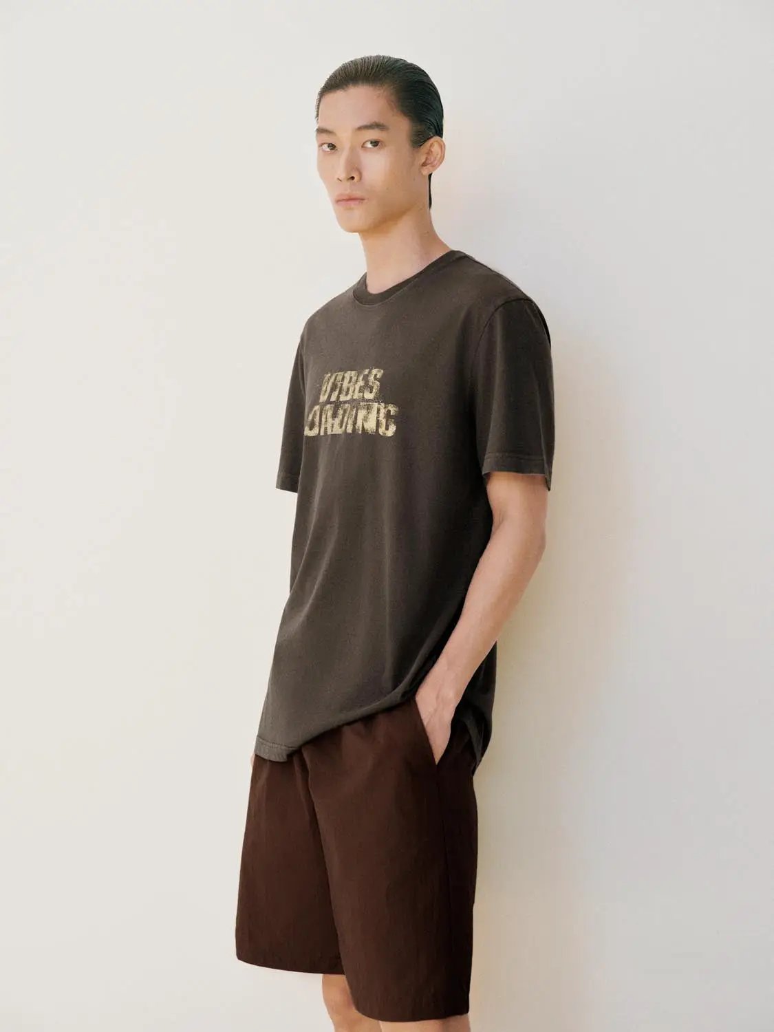 Printed Oversized Crew Neck Short Sleeve Cotton T-Shirt