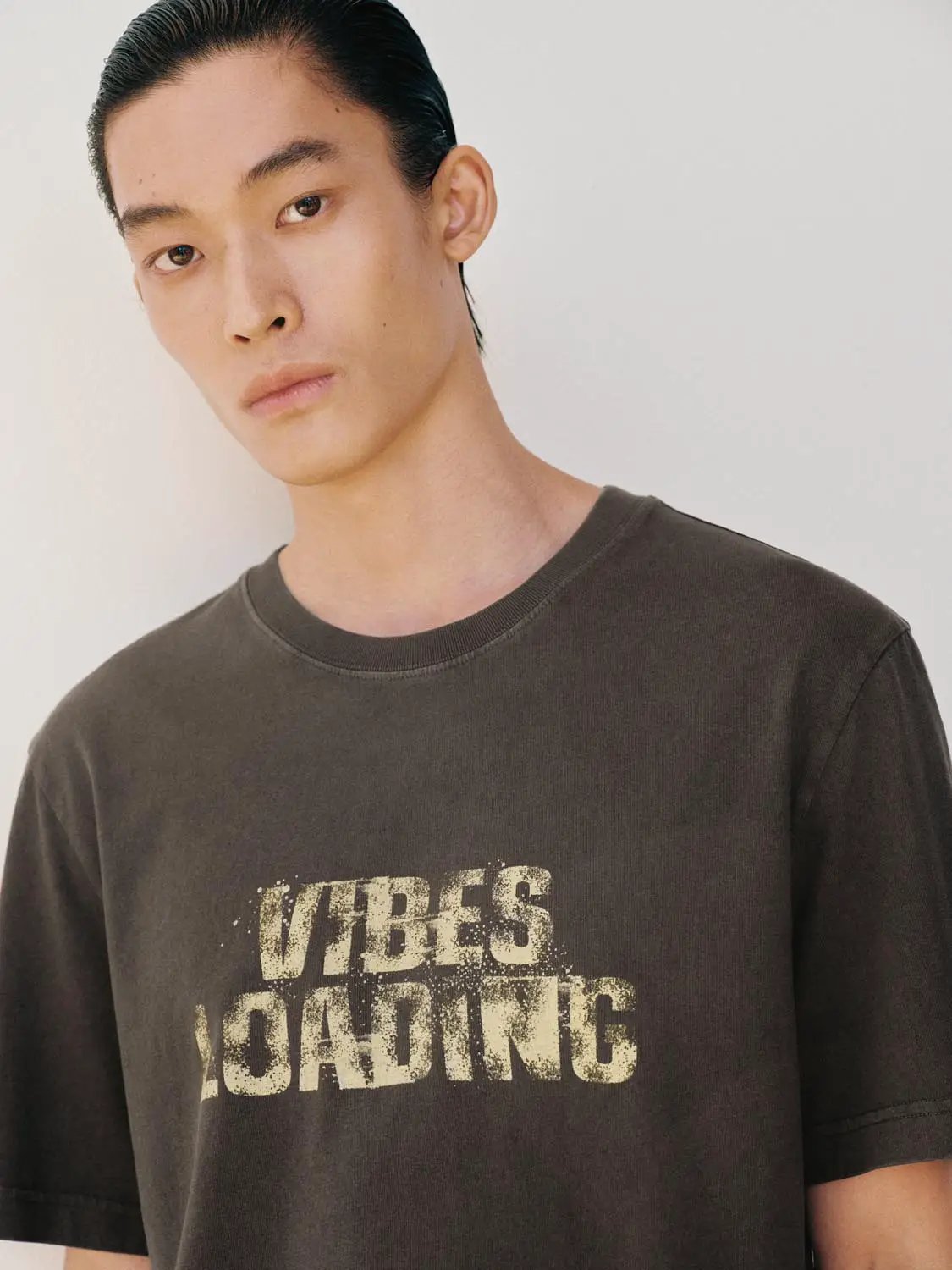 Printed Oversized Crew Neck Short Sleeve Cotton T-Shirt