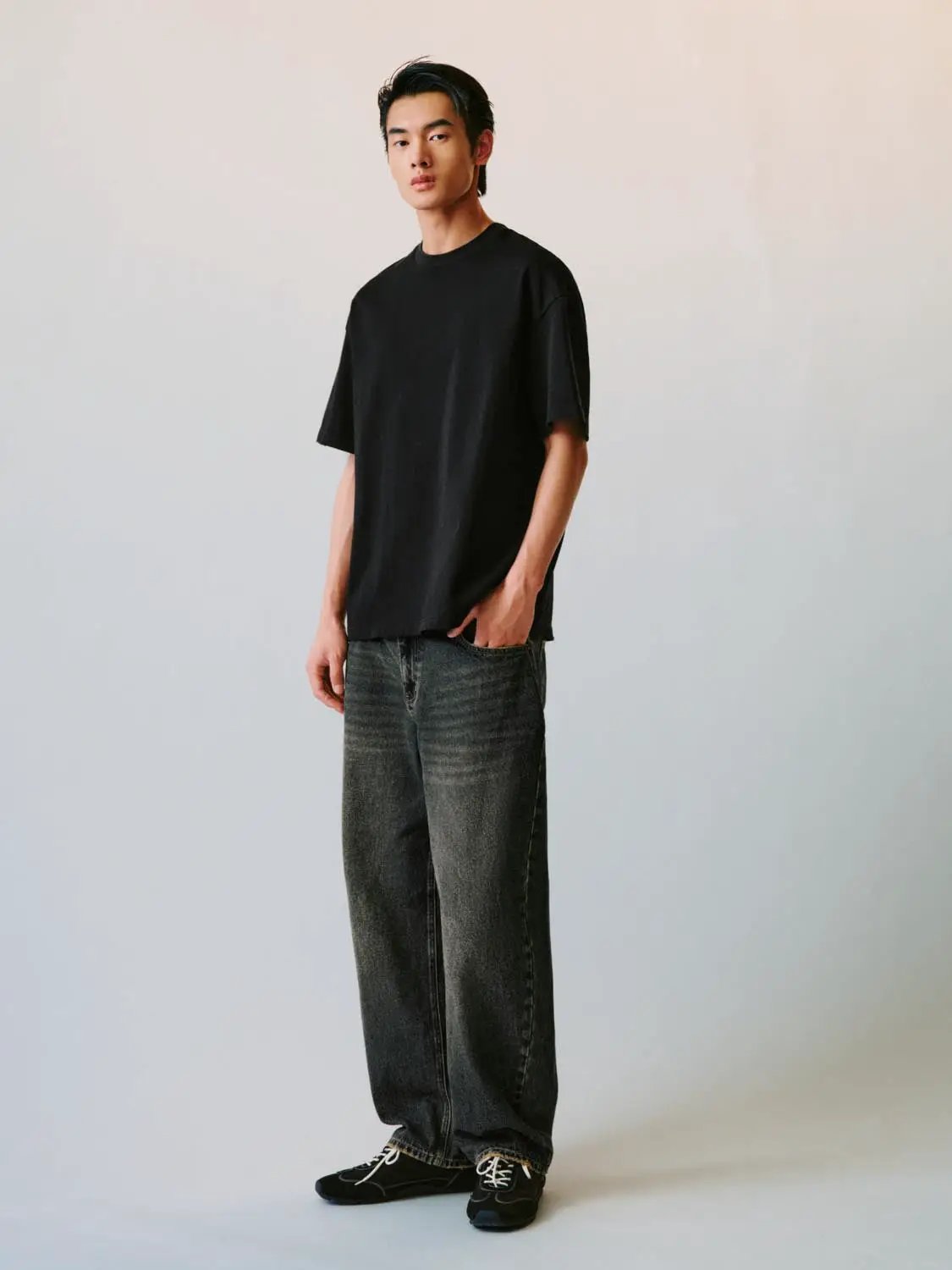 Oversized Boxy Cotton Crew Neck Relaxed T-shirt
