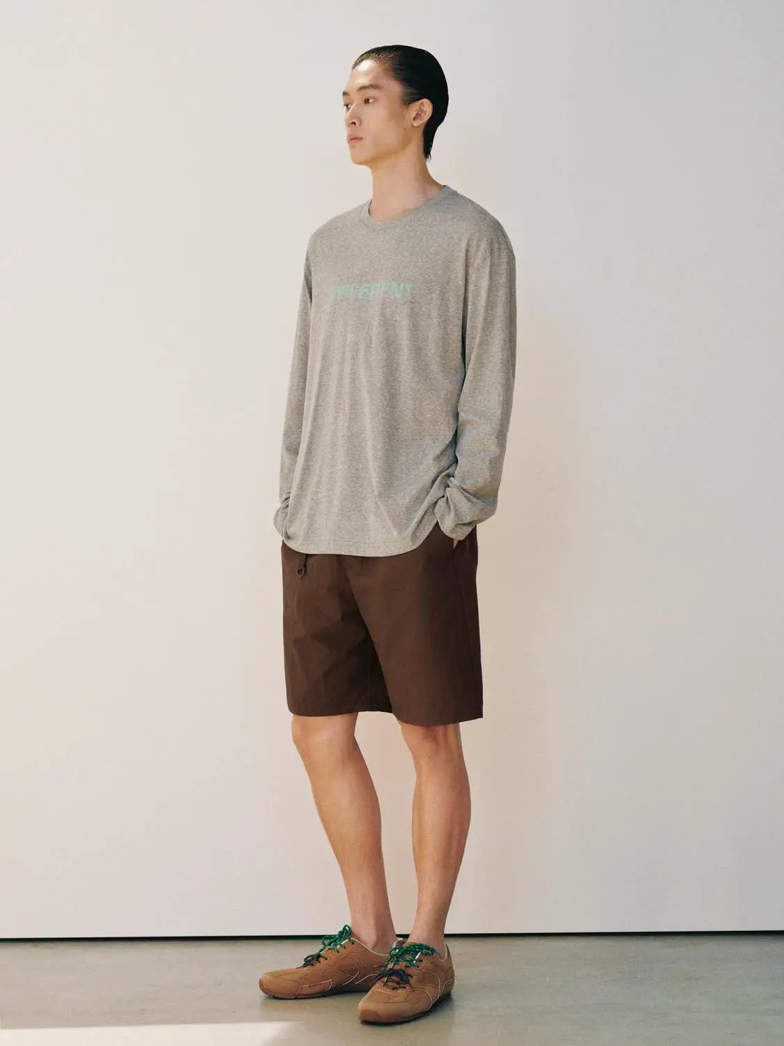Text Print Crew Neck Long Sleeve Cotton Blend T-Shirt