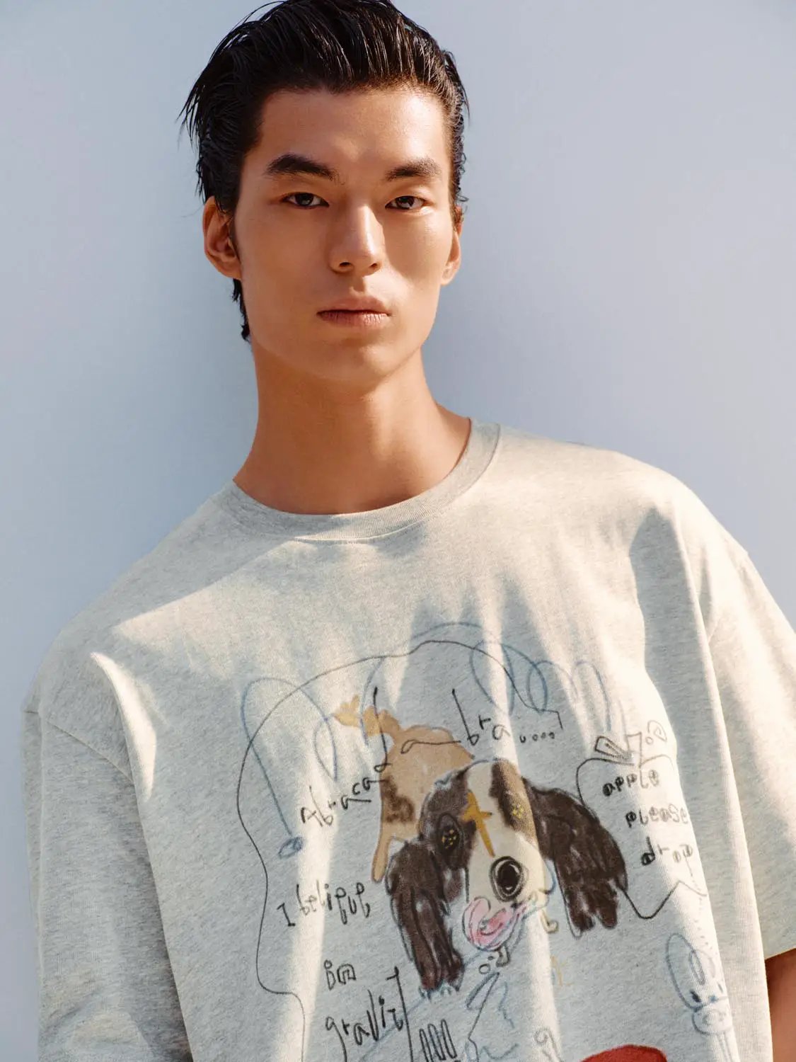 Printed Regular Crew Neck Short Sleeve Cotton T-shirt