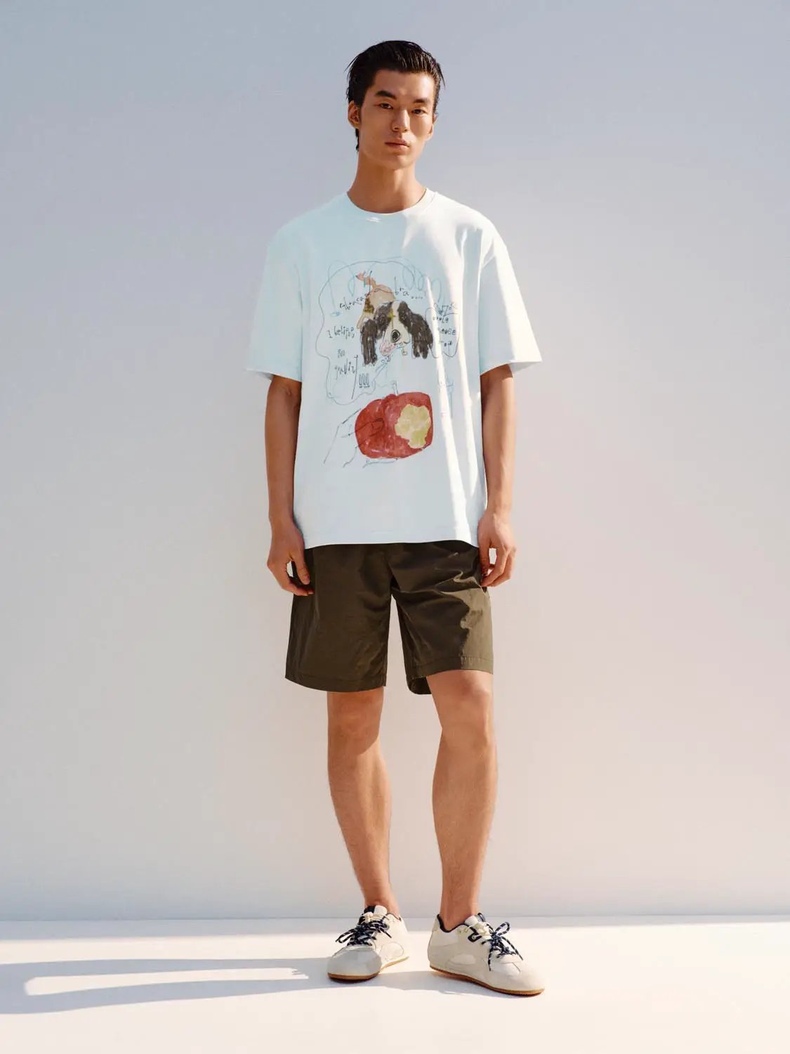 Printed Regular Crew Neck Short Sleeve Cotton T-shirt