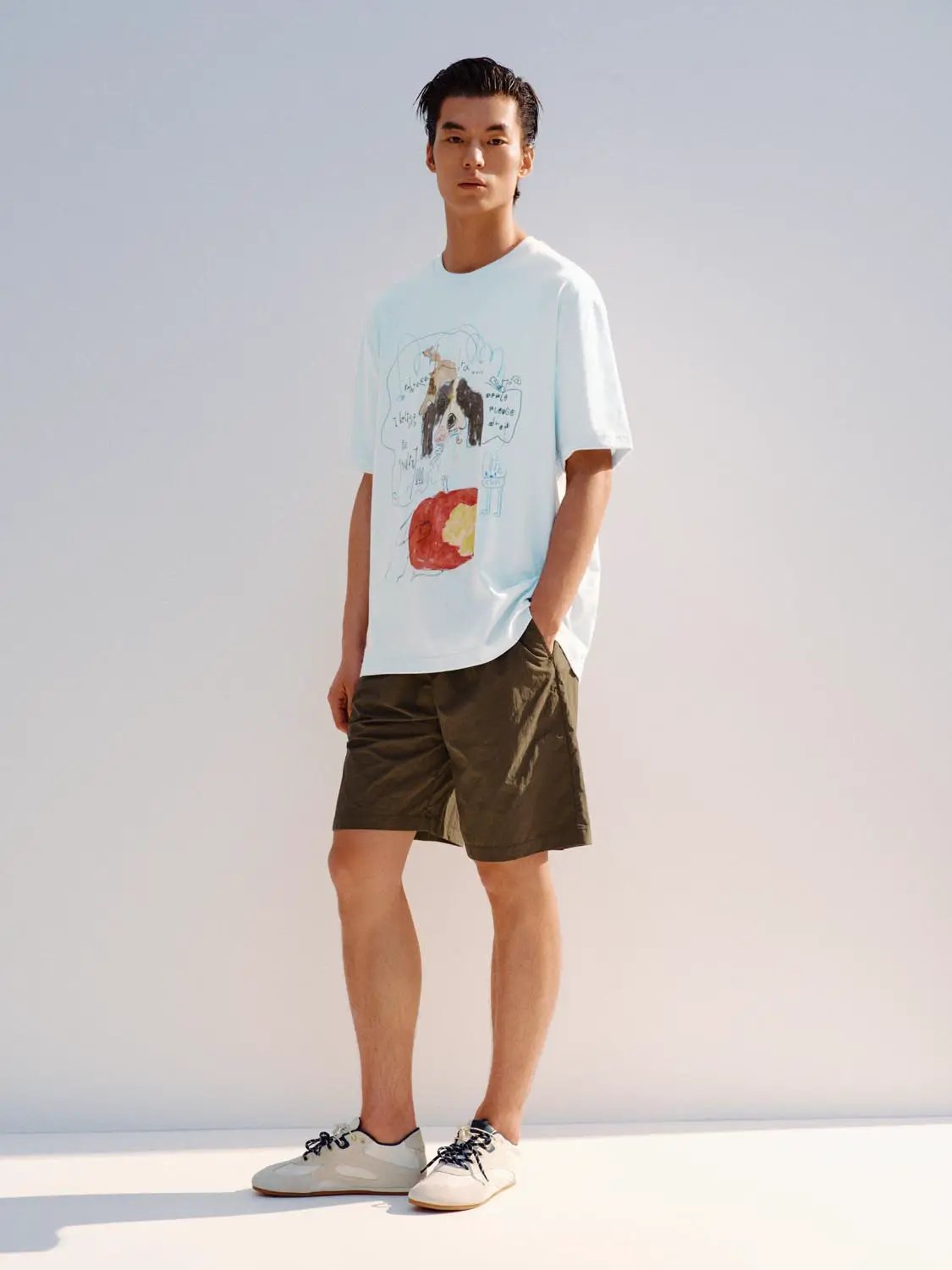 Printed Regular Crew Neck Short Sleeve Cotton T-shirt