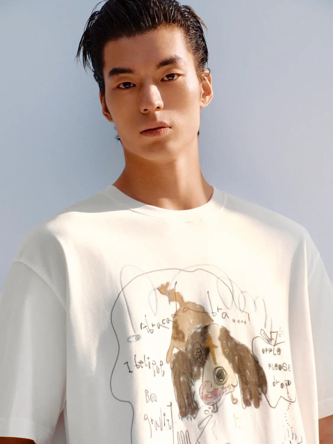 Printed Regular Crew Neck Short Sleeve Cotton T-shirt