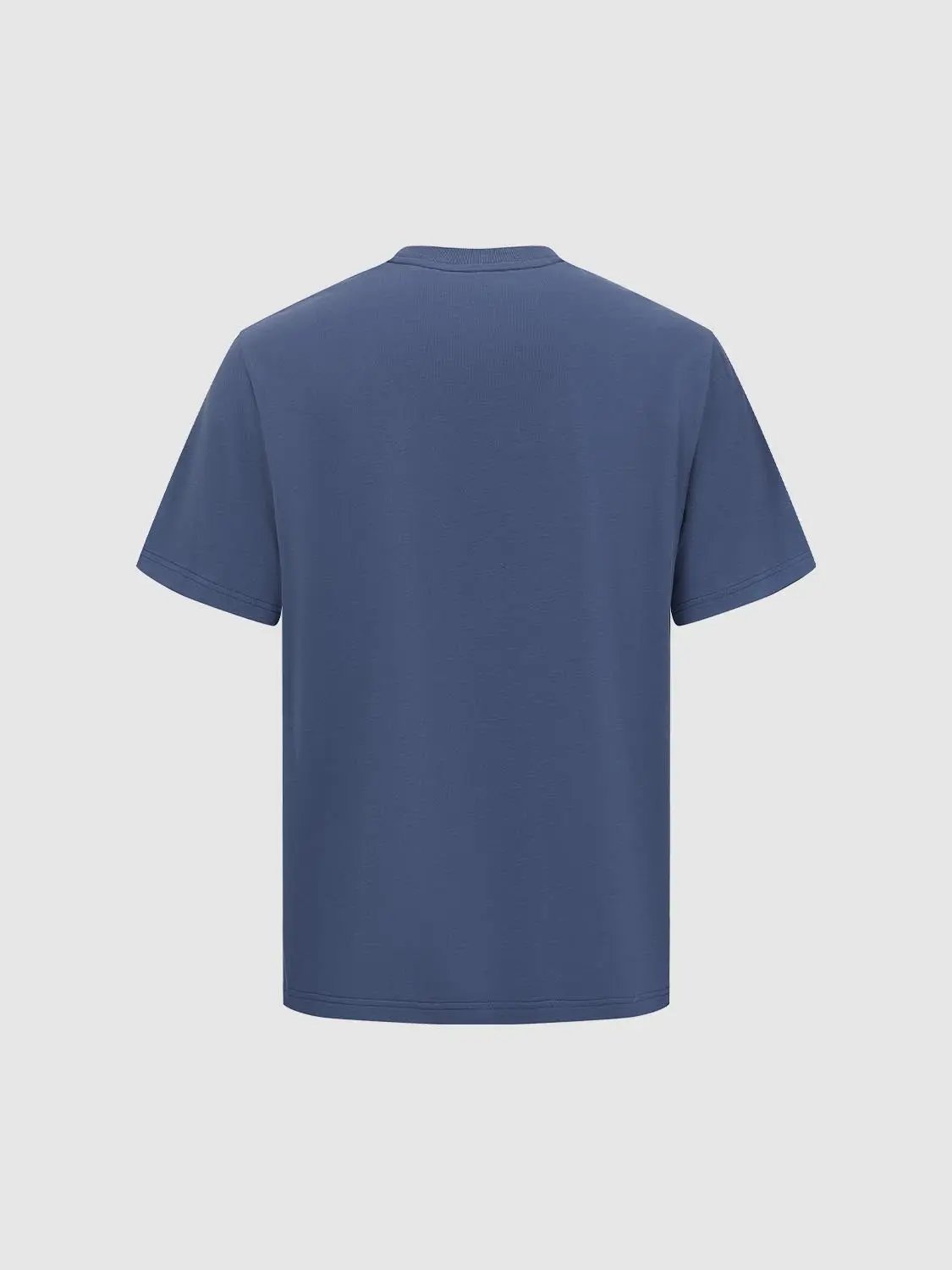 Embroidered Animal Crew Neck Short Sleeve Cotton T-Shirt