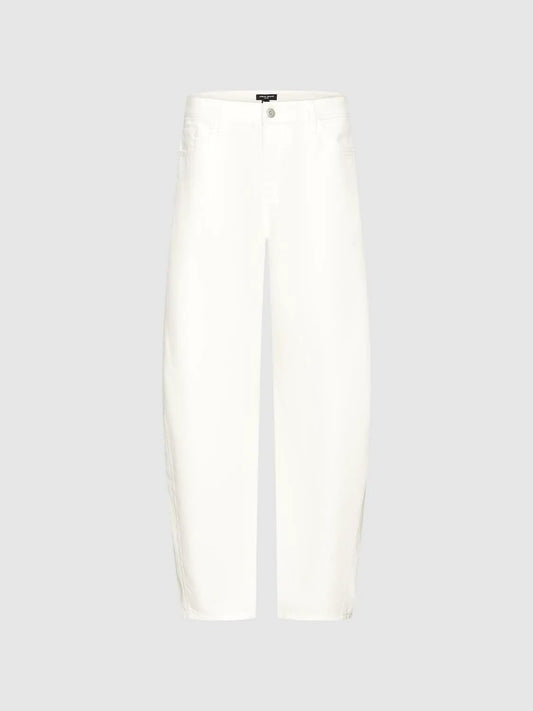Mid-waisted Tapered Leg Denim Pants