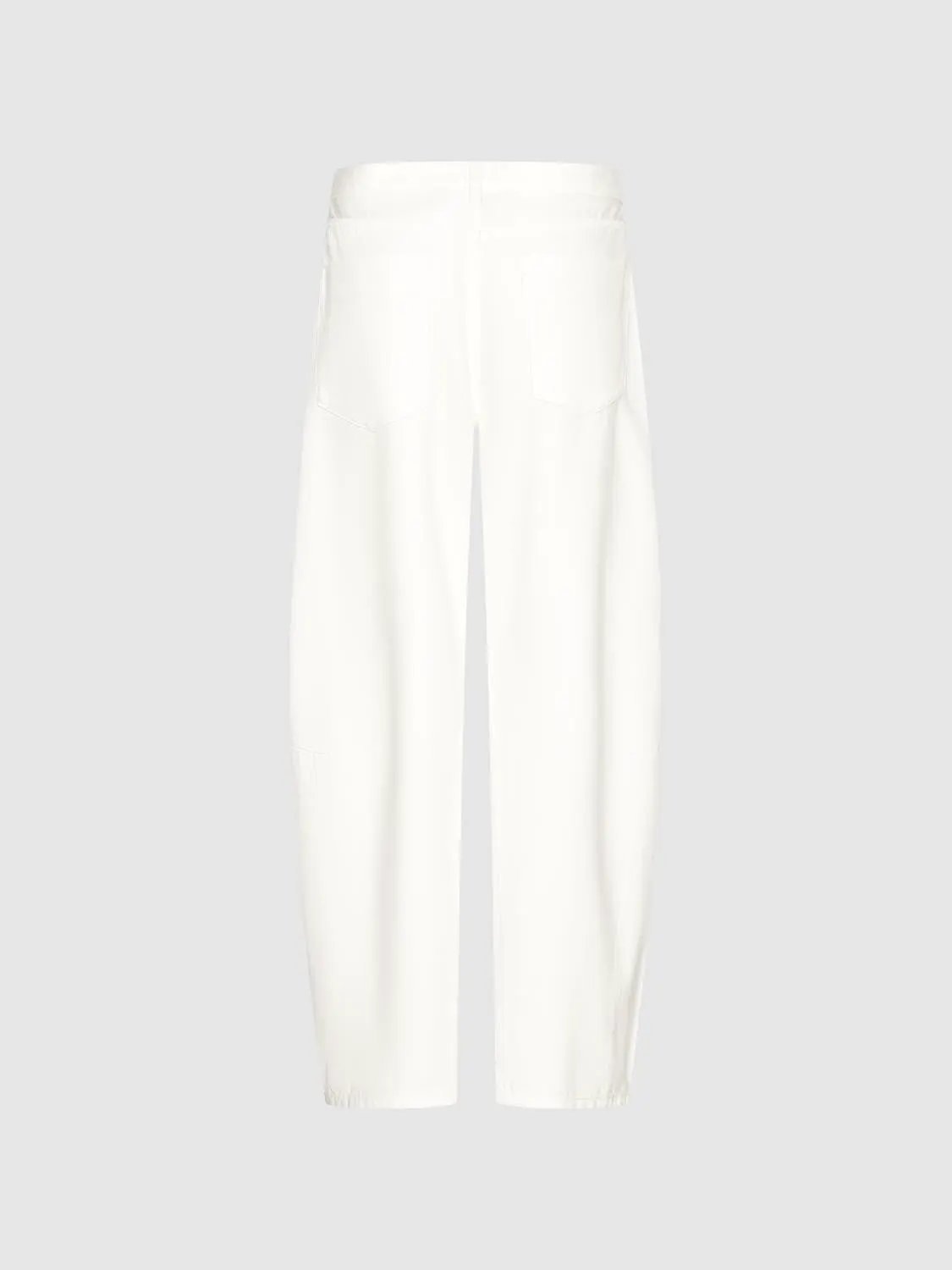 Mid-waisted Tapered Leg Denim Pants