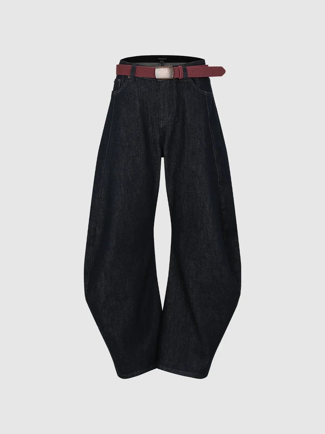 Cotton Blend Wide-leg Jeans