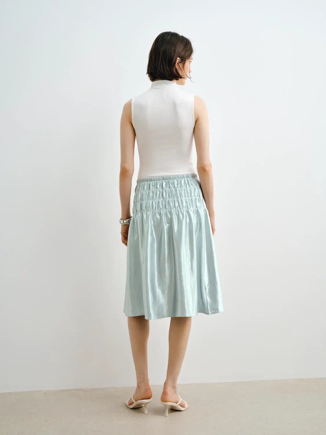 Sleek Sleeveless Mock Neck Modal Tank Top