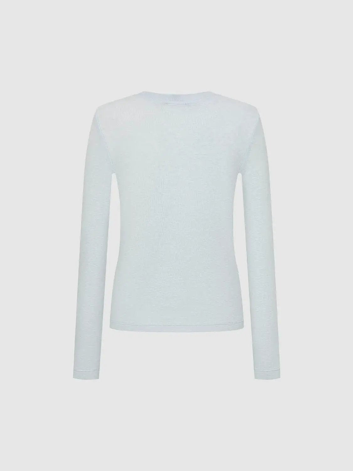 Fitted Crew Neck Long Sleeve T-Shirt