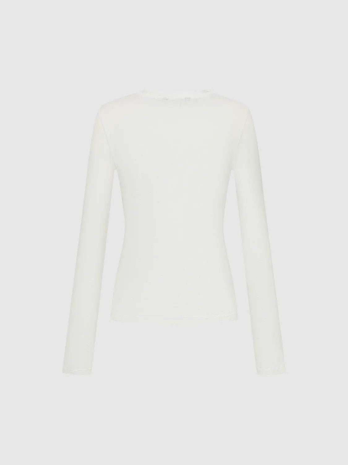 Fitted Crew Neck Long Sleeve T-Shirt