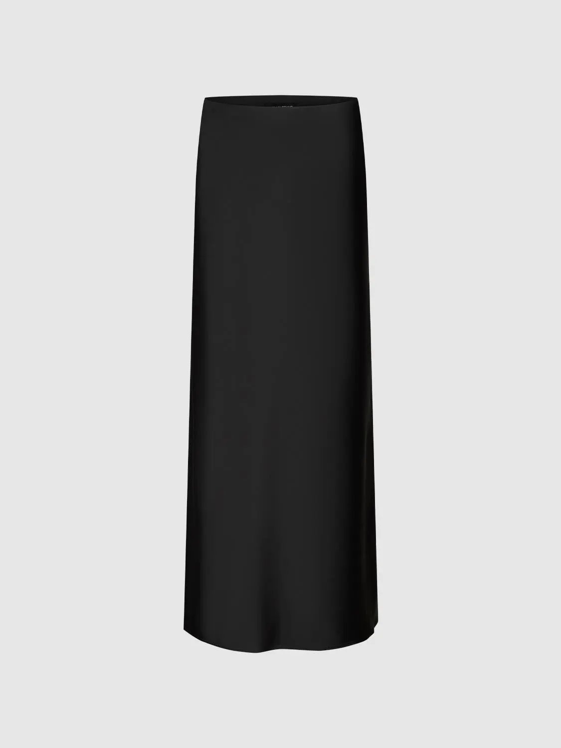 Satin Finish High Waist Fishtail Elegant Midi Skirt