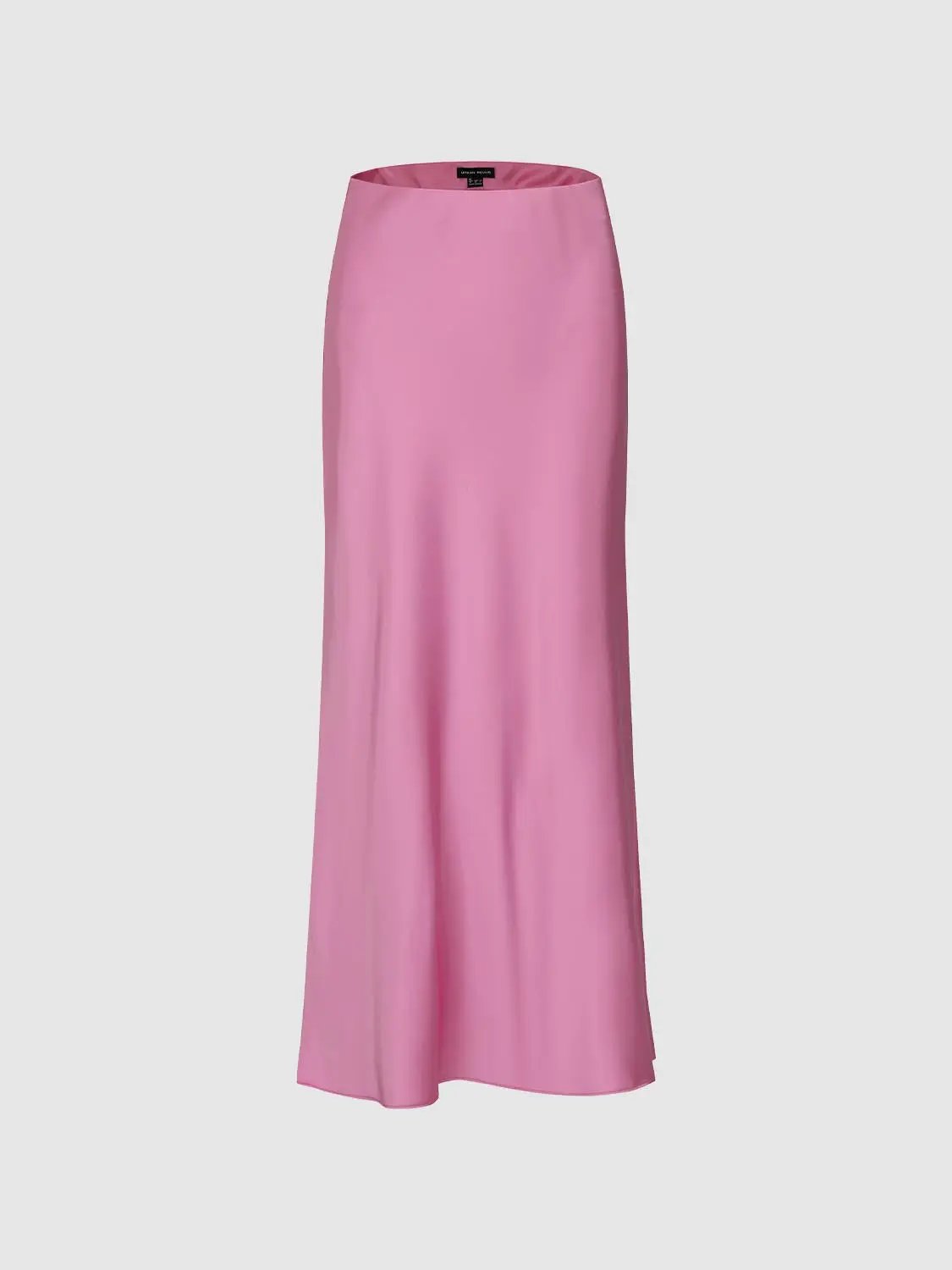 Satin Finish High Waist Fishtail Elegant Midi Skirt