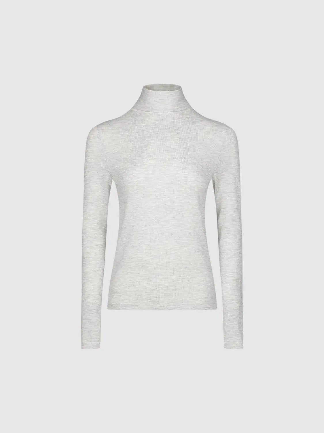 Fitted Knit Turtleneck Long Sleeve Sweater