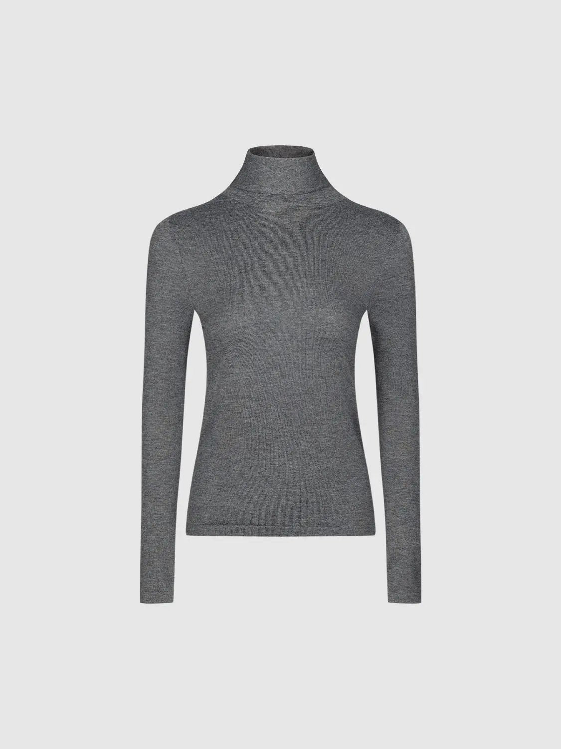 Fitted Knit Turtleneck Long Sleeve Sweater