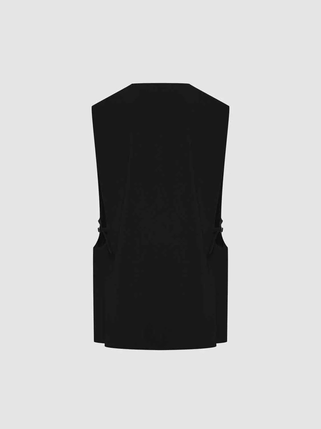 Sleeveless Single Button Vest