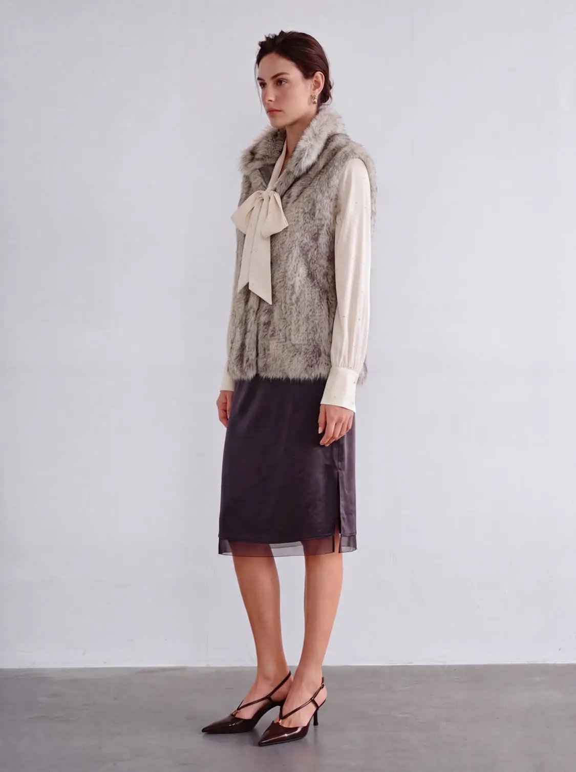 Sleeveless Faux Fur Jackets