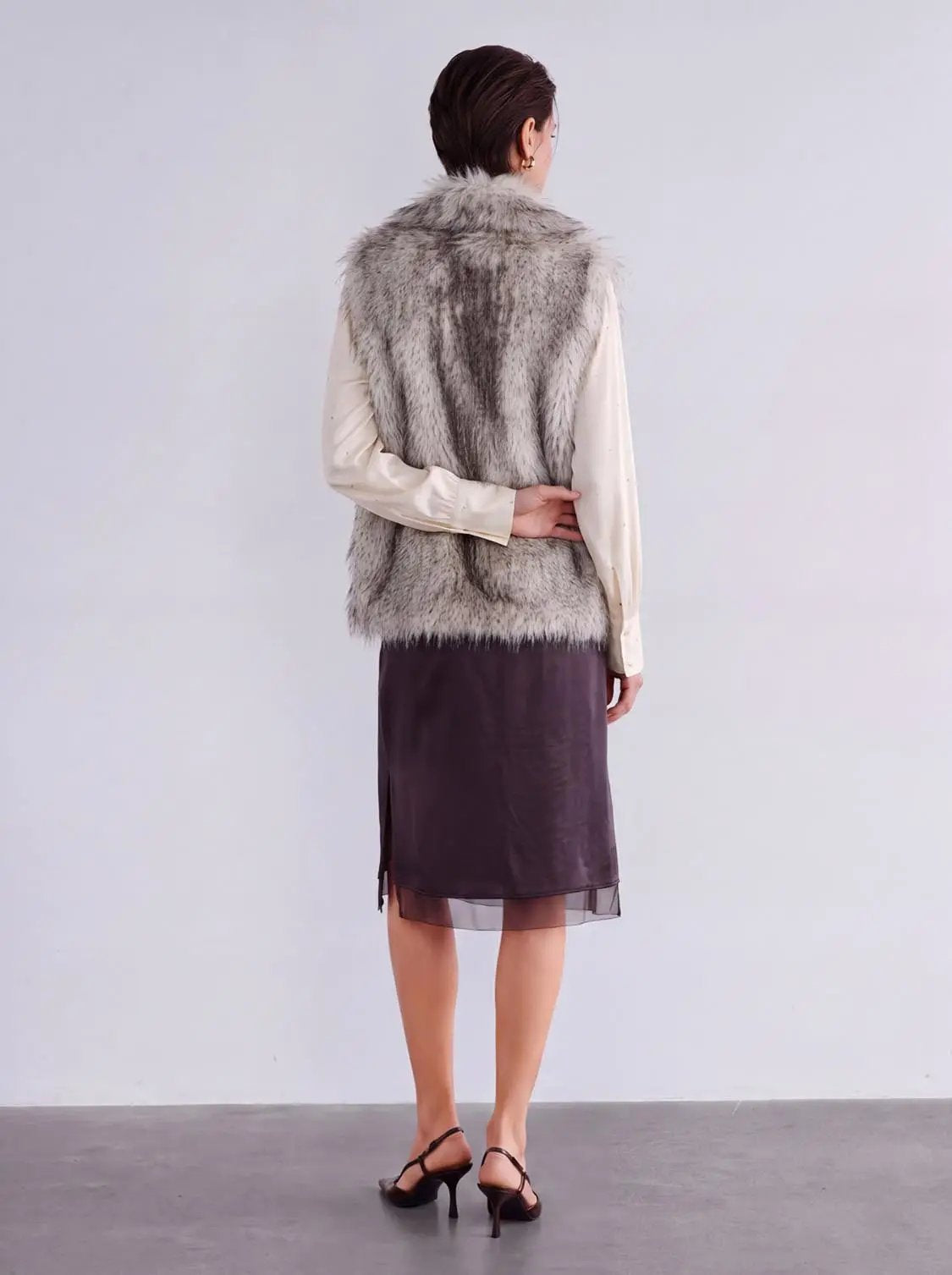 Sleeveless Faux Fur Jackets