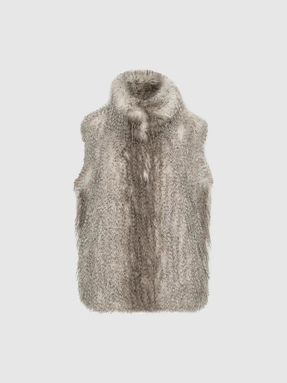 Sleeveless Faux Fur Jackets