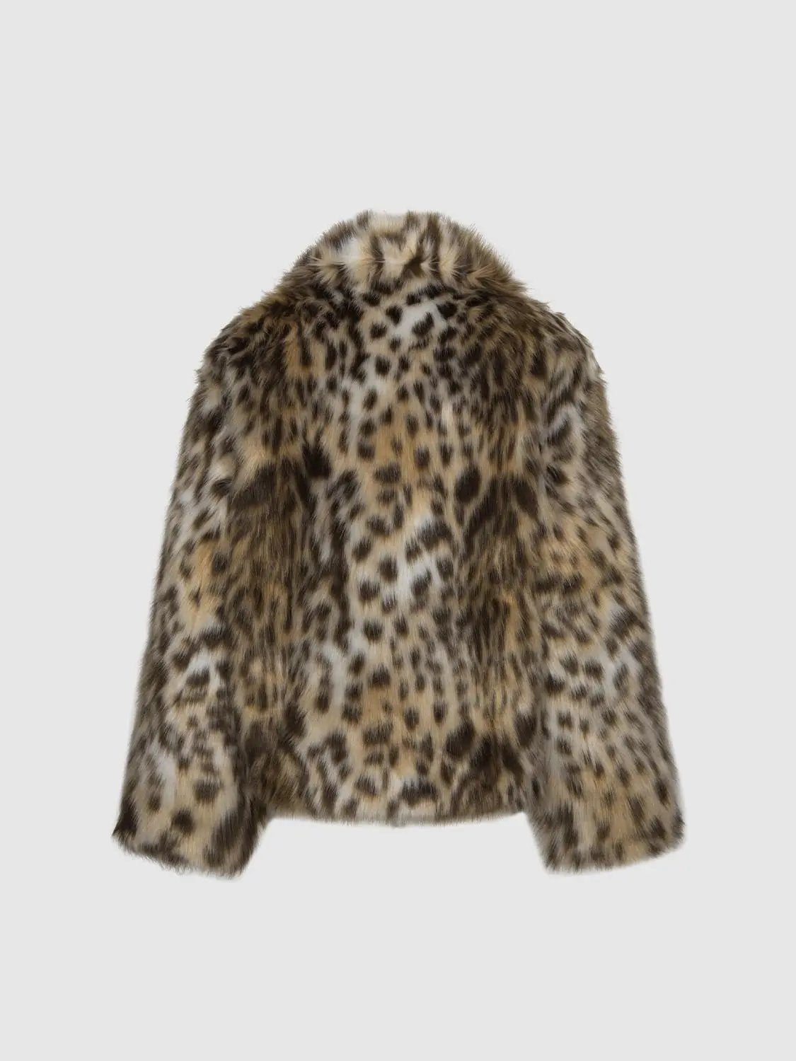 Leopard Print Faux Fur Coats