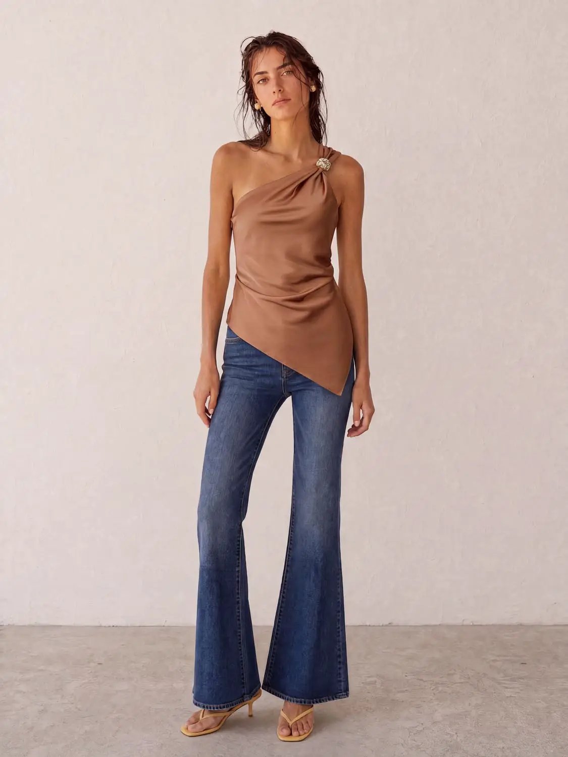 Embellished One-shoulder Delicate Camisole
